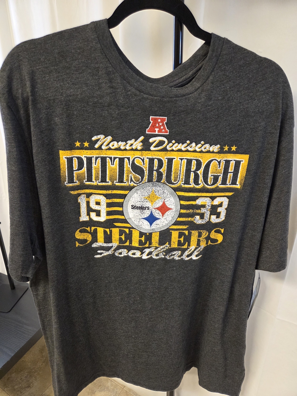 Pittsburgh Steelers Charcoal Graphic Short-Sleeve Tee